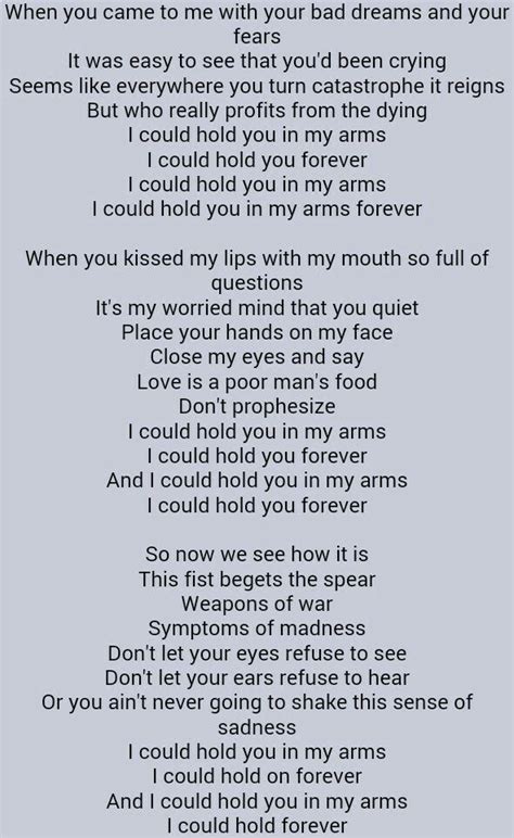 hold u in my arms lyrics|hold you forever song.